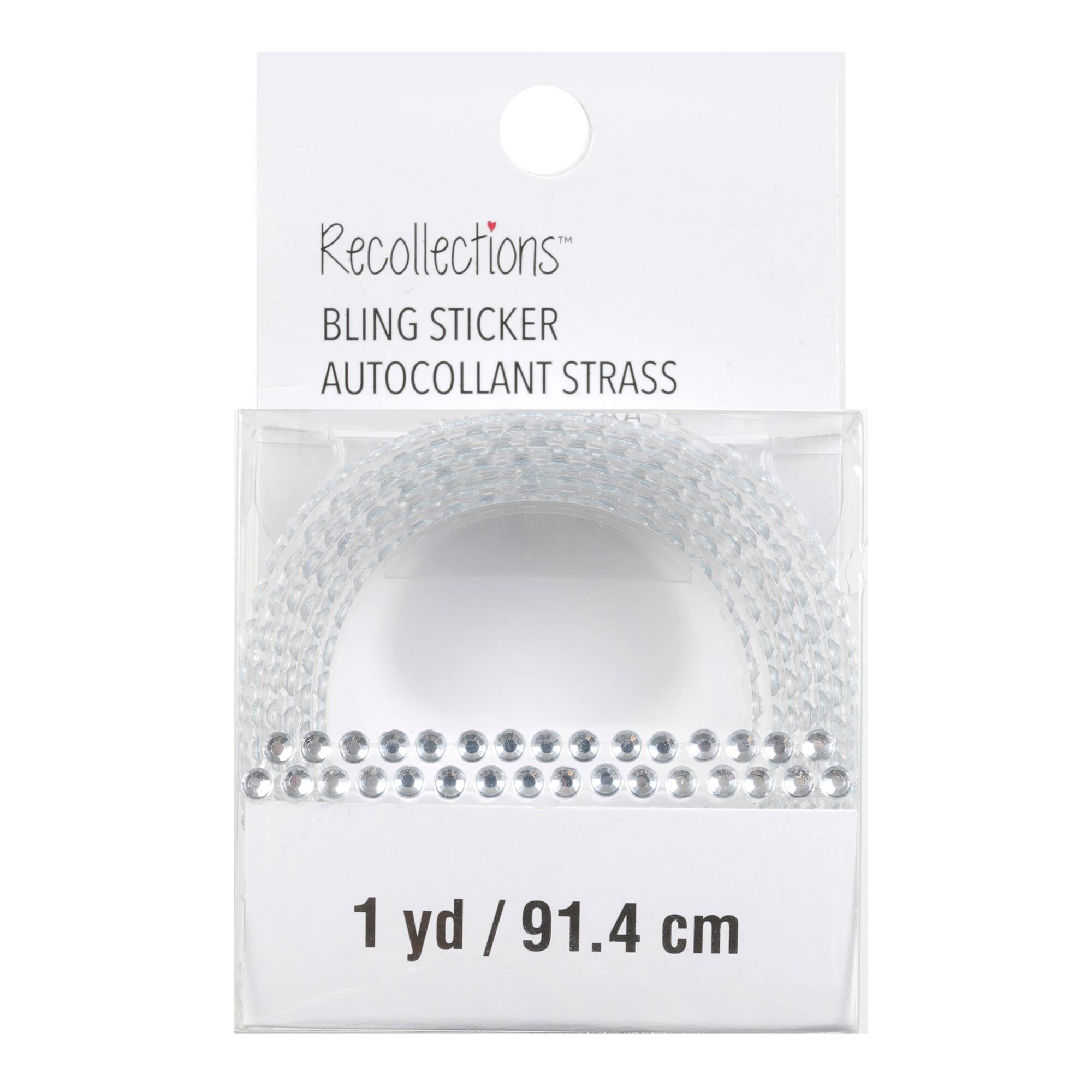 12 Pack: Clear Double Rhinestone Bling on a Roll™ Stickers by Recollections™
